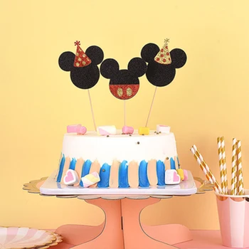 Disney Miki-Minni Hiirt, Baby Shower Kook Cupcake Cake Toppers Lipu Tüdrukud Sünnipäeva Teenetemärgi Anniversaire Kook Tarvikud