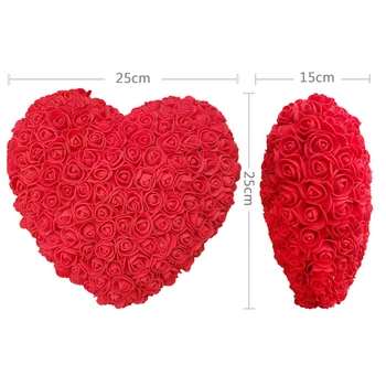 DIY 25cm roosid kunstlikku lille südame seina pulm teenetemärgi roosi lille ystävänpäivä kingitus Seebi Vaht Lilled kuulda