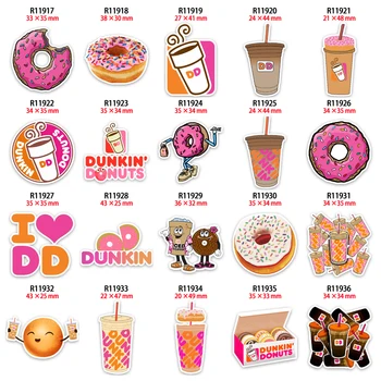Dunkin Donuts Akrüül Planaarne Vaik Trükitud Toidu Flatback 10tk/palju DIY Juuksed Vibu Kaunistamise Tarvikud