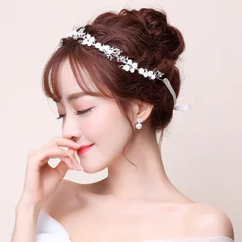 Elegantsed Ehted Tarvikud Õie Sulam, Kristall Peapael Pulm Võluv Hairband Korea Stiilis Headdress Naistele