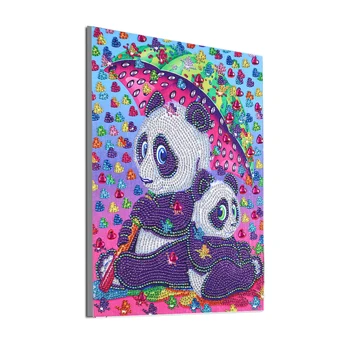 Erilise Kujuga Teemant Maali Panda 5D DIY Diamond Tikandid Art Komplektid Loomade Home Decor Rhinestone ristpistes Teenetemärgi