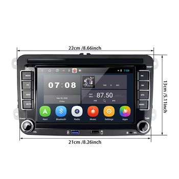 Eunavi 2 Din Android 10 Auto Raadio VW Passat B6 CC Polo Golf 5 6 Jetta Tiguan Touran Skoda Octavia Mms 7 tolline IPS GPS