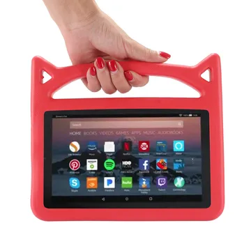 EVA Tableti puhul Amazon Kindle Fire 7 2017 7Inch karpi Käepide Kõva Kaas Varjatud Seista capa protetora