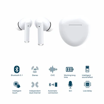 FLUXMOB TSPODS TWS Juhtmeta Kõrvaklapid Koos Mikrofoniga Tws Bluetooth Kõrvaklapid Earbuds Sport Kuular Töötab Apple iPhone Huawei