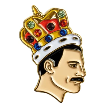 Freddie Mercury rinnamikrofon pin-Queen laulja pääsme muusika sõle LGBT kunsti ehted