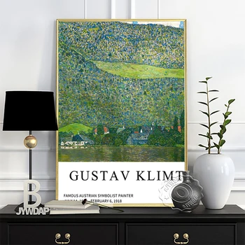Gustav Klimt Muuseum Näituse Plakat, Klimt Maiden Lõuendile Maali, Gustav Pruut Seina Art, Vintage Abstract Art Prints