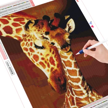 HUACAN 5d Diamond Värvimine Kaelkirjak DIY Diamond Tikandid ristpistes Loomade Mosaiik Kive Pilte Home Decor