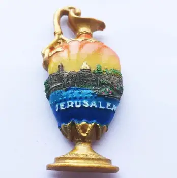Iisraeli Iidse Linna Jeruusalemma Seitse Küünlajalga 3D Külmkapp Magnet Reisi Suveniiride Külmkapi Magnet Kleebised
