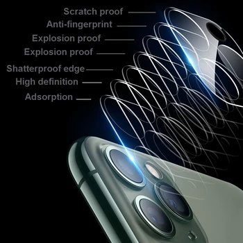 IPhone 11 Pro Max 9D Tagasi Täielikult Objektiivi Karastatud Klaas, Kile, Kaamera Protector Kaamera Objektiiv Kaitsjad Hõlmab