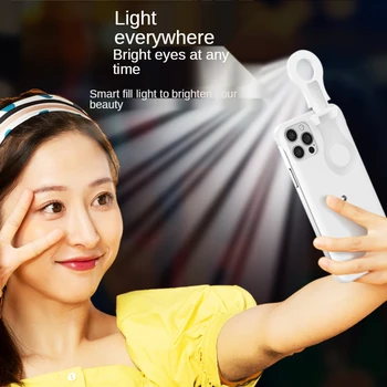 IPhone 11 X-XR 7 8 Plus Kaasaskantav Selfie Kerge Telefon Case for iPhone 12 11 Pro Max Capa Ringi LED Valgus Selfie Tume Kate