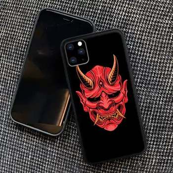Jaapani Samurai se i re s Mask Must Kummist Telefoni Juhul Kate IPhone 12 11 Pro Max Xs X-Xr 7 8 6 6s Pluss 5 5s Se 2020