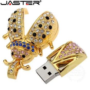 JASTER Crystal Beetle Usb flash drive-usb 2.0 pen drive memory stick pendrives usb stick 4GB 8GB 16GB 32GB 64GB tasuta shipping