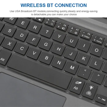 Juhtmevaba Klaviatuuri Ja Hiire Komplekt, Seadke Bluetoothi Energiasäästu Gamepad 7-Värvi Taustvalgustusega Pinna Minna Arvuti Tarvikud
