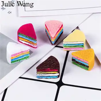 Julie Wang 12TK Vaik Sandwich Kook Võlusid Kunstlik Toit Lima Saia Ripatsid, Ehted Tegemise Aksessuaar Tabel Home Decor