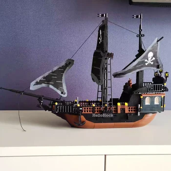 Kariibi mere Black Pearl Pirate Ship Building Blocks Royal Hispaania Paadid Komplekti 3D-Mudelid Tellised Mänguasjad Poiss Sünnipäeva Kingitus Home Decor