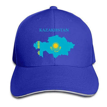 Kasahstani Kaart Lipu kalapüügi päike mütsid R282 Uudsus Graafiline Meeste -, Naiste-kork