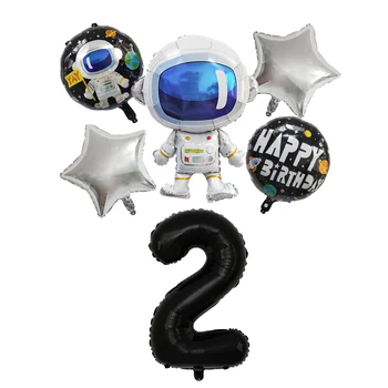 Kosmoses Pool Astronaut õhupalli Raketi Foolium Õhupallid Galaxy Teema Poole Poiss, Lapsed Sünnipäeva Decor Heelium Globos Õnnelik