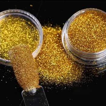 Kuldne Valgus Mix Suurus Nail Art Glitter Pulber Litrid Tolmu Küünte Leht Glitter, Maniküür Küünte Art Teenetemärgi Shinning Värviline