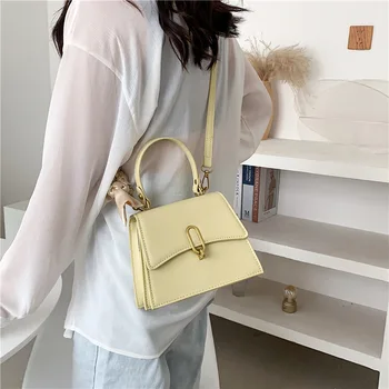 Kvaliteetne Nahk Lihtne Fashion Bag Naiste Suvel 2021 Uus Trendikas Tekstuur Messenger Bag Vabaaja Kaasaskantav Väike Ruut Kott