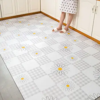 Köök On Kaetud nahaga põrandamatid Pestav Ja Mitte Pestav PVC Veekindel Õli-Tõendeid Ja Blokeerumisvastased Jala Matid