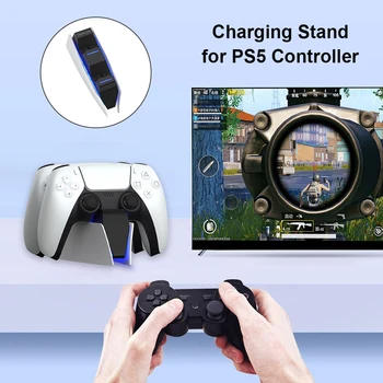 Laadija PS5 Tüüp-C Dual Mõttes laadimisjaama Dual Charging Dock, Laadija Seista Sony PlayStation 5 Juhtmevaba mängukontroller