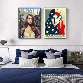 Lana Del Rey populaarne plakat kodu kaunistamiseks plakat teenetemärgi lõuend prindi plakat kodu kaunistamiseks maali