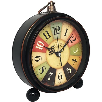 Laual Äratuskell Akuga Valju Digita Äratuskell Klassikaline äratuskell retro metallist silent clock (Toscana Stiilis)