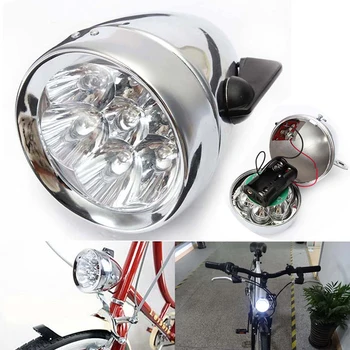 LED Jalgratta Valgus, 160° Retro Vintage Jalgratta Esi-Light Classic Jalgrattasõidu Ohutus Lamp Must Hõbe Esitulede Jalgratta Tarvikud