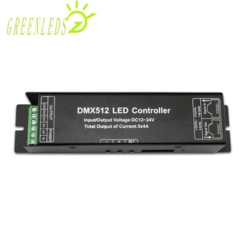 LED RGB Kontroller DMX512 Decoder Digitaalne Ekraan 3 Channel JM-DMX512-3DP Kõrge Kvaliteediga 3 Aastat Garantiid