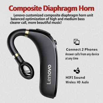 Lenovo HX106 5.0 Bluetooth peakomplekt, Handsfree Kõrvaklapid Juhtmevabad Kõrvaklapid Earbud Kuular HD Mic iPhone forxiaomi
