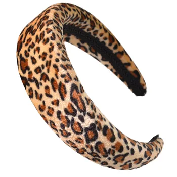 Leopard Polsterdatud Peapaelad Naistele Laia Bezel Hairbands Paks Velvet Juuksed Hoop Tüdrukud Sponge Mitte Tõsta Hairband Juuksed Accessories20