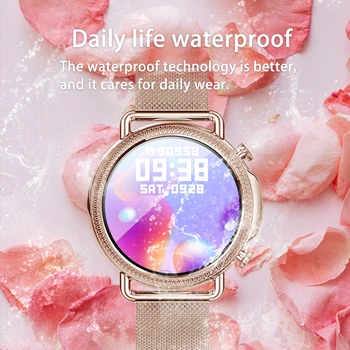 LIGE Luxury Smart Watch Naiste Südame Löögisagedus, vererõhu Seire Ilm Android, IOS Veekindel Daamid Smartwatch