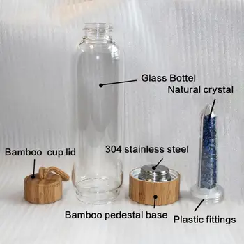 Looduslik Kristall Veerus Gemstone Energia Tervendav Klaasi Vee Pudel Cup Drinkware