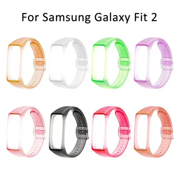 Läbipaistev Pael, Samsung Galaxy Fit 2 SM-R220 Värviline Pehme Silikoon Asendamine Käevõru Watchband Galaxy Fit2