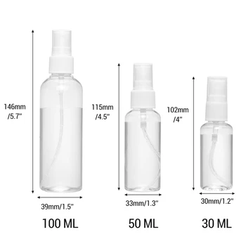 Läbipaistev Tühi Spray Pudel Kaasaskantav Väike Plastikust Pihustamine Korduvtäidetavaid Pudelit Parfüümi Pihusti Kosmeetika MIni Konteiner Reisi