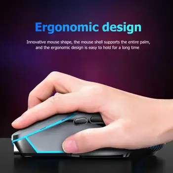 M215 Gaming Mouse Laetav Juhtmeta Hiir 2400 DPI Ergonoomiline Valge / Hall 6 Võtmed RGB LED Hiir Sülearvuti
