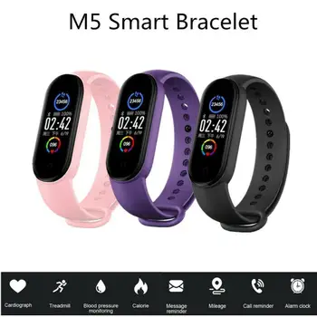 M5 Smart Sport Bänd Fitness Tracker Pedometer Bluetooth Smartband Käevõru HR Fitness Käepaela Sammulugejad Fitness Seadmed