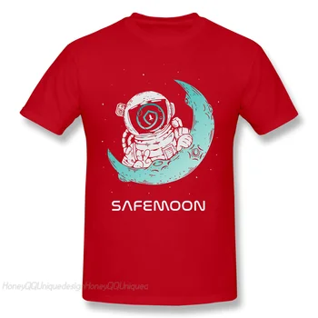 Meeste Safemoon DogeCoin Cryptocurrency Must T-Särk Ohutult Kuu Doge TShirt Puhtast Puuvillast Tees Harajuku Särk Täiskasvanud