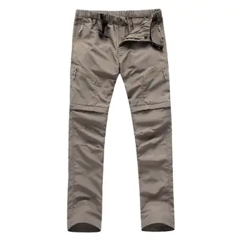 Meeste Vabaaja Püksid Multi Taskud Värviga Mees Eemaldatav Püksid Quick Dry Cargo Püksid Telkimine Jogger Sweatpants Pluss Suurus