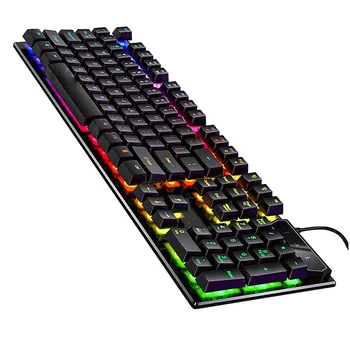 Mehaaniline tunne, mängude Juhtmega klaviatuur taustavalgustusega LED-taustvalgustusega USB-gaming klaviatuuri Mood mechanical gaming keyboard#30