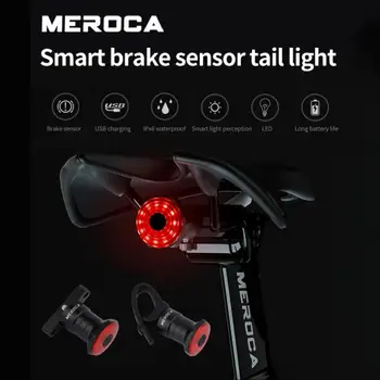 MEROCA WR15 Jalgratta Piduri Smart Tundlikud Valguse IPX6 Veekindel MTB Jalgratas Auto Kerge Tagumine USB Laetav Jalgrattasõit LED Taillight