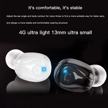 Mini 5.0 Bluetooth-ühilduva Traadita Kõrvaklapid Kõrva Sport Earbuds Koos Mic-Vabad stereoheliga Kõrvaklapid iPhone ' i Jaoks