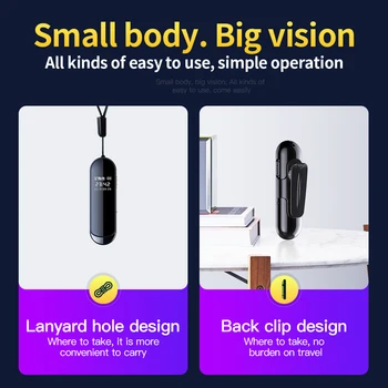 Mini Digtal Diktofon, Kaamera Oculta 160Degree vaatenurk 1080P Väike Nacklace Audio-Video Häält DV Dictaphone Mikro-Cam Koos Clip