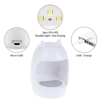 Mini Muna Kuju UV LED Lamp Küünte Ühe Sõrme Lamp, Küünte Geel poola Kuivati Kuivatamine Masina Smart Sensor, USB-Pistik