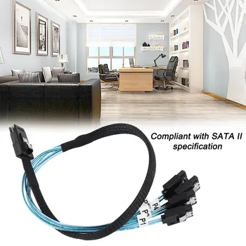 Mini SAS-i 4i SFF-8087 36P 36-Pin Mees 4-SATA-7-Pin-Splitter-Adapter Kaabel 0,5 M Connecter Toetust 10 gbit / s Band