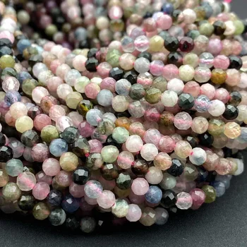 Mitmevärviline Värviline Turmaliin Loomulik Gemstone Beads 2 3MM Lihvitud Ring Komplektid Võlusid Ehete Tegemise DIY Käevõru, Kaelakee,