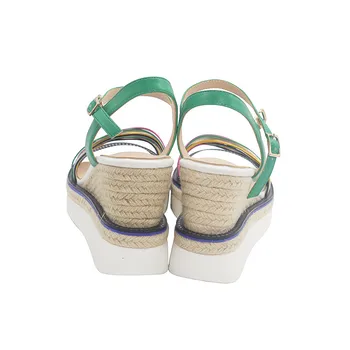 MORAZORA Naiste sandaalid 2021 mood kõrged kontsad daamid kingad kiilud platvorm ring varba segatud värve pool pulm kingad