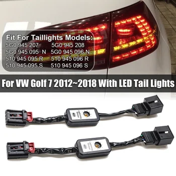 Must Dünaamiline suunatulede Märgutuli LED Taillight Add-on Moodul Kaabel Traat Rakmed Vasakule & Paremale Saba Valgus, 2tk Golf 7