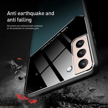 Nahk auto magnet omanik telefoni kate Samsung Galaxy S21plus S21+ S21Ultra S 21 Ultra + S21 5G anti-sügisel Pleksiklaasist casea