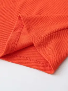 Naine Seksikas Oranž Koo Lühike Päitsed Kleidid 2021 Suvel Stiilne Naine Elastsus Slim Pool Kleit Tüdrukud Õõnes Välja Mini Kleit